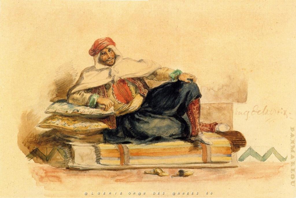 EUGENE DELACROIX-1832 ARABE DANS UN POUF.jpg